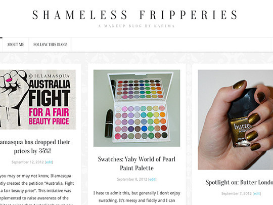 Shameless Fripperies has undergone a makeover!