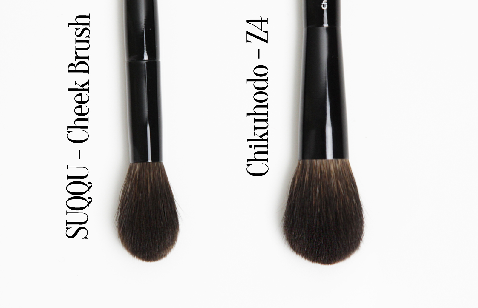 Chikuhodo Z4 versus SUQQU Cheek Brush Shameless Fripperies
